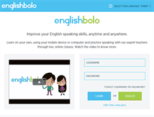 Tablet Screenshot of englishbolo.com